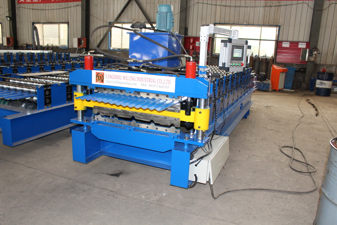 840/850 0.6mm Dubbel Laagbroodje die Machine voor het Blad van het de Vloerdek van het Dakblad vormen