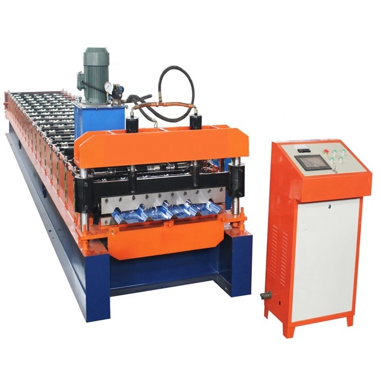 Trapezoïdetype 5 Rib Hydraulic Cutting Roof Tile-Broodje die Machineplc Controle vormen