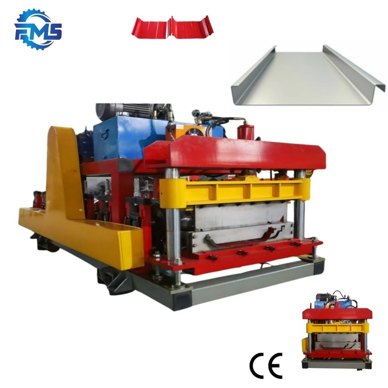 Draagbare Snap Lock Standing Seam Roll Forming Machine voor 0,3-0,8 mm dikte