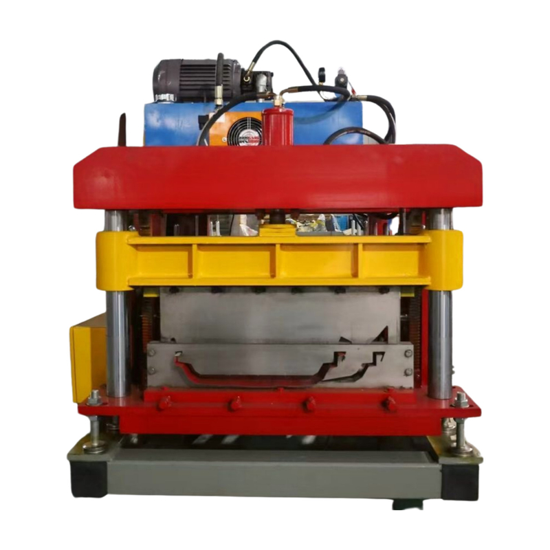 Draagbare dubbele vergrendeling staande naad dakpaneel rolvormende machine met PLC Delta besturingssysteem en wandpaneel structuur