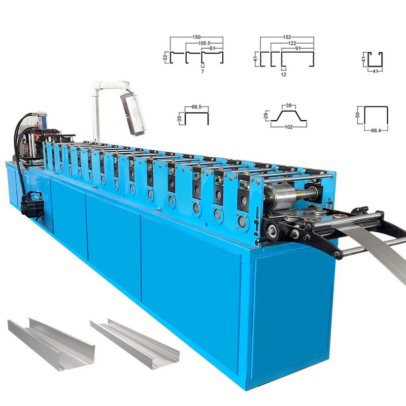 C U Stud Met Punching Stud En Track Roll Forming Machine Met hoge snelheid