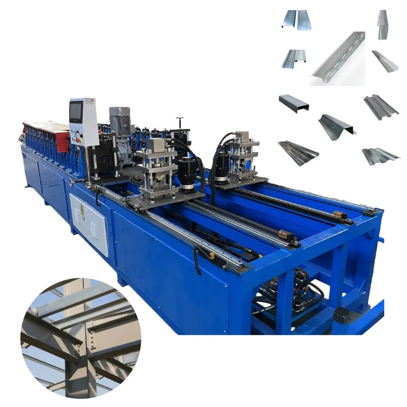 C U Stud Met Punching Stud En Track Roll Forming Machine Met hoge snelheid