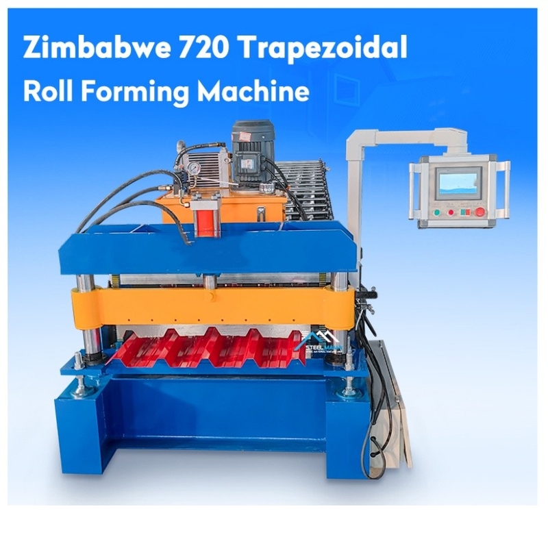 Aanpasbare 5V golfvormige trapezium daktegel stalen maakmachine dubbele laag dakbedekking ijzeren plaat metaal fabricage koude rollen vormen machine