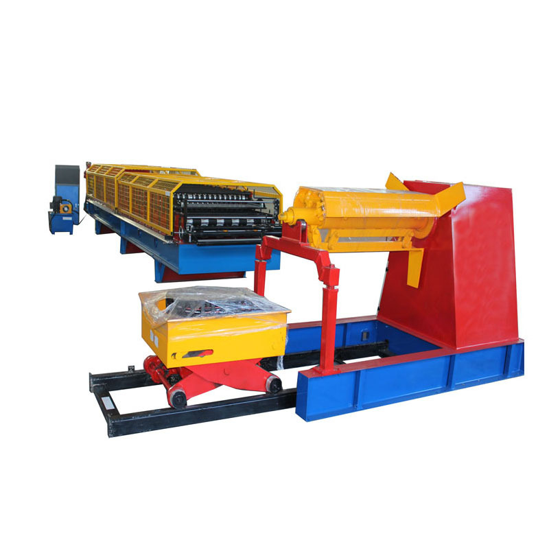 0.3-0.8mm Dubbellaag dakrolvormende machine Ibr & golfvormige tegelplaatmachine