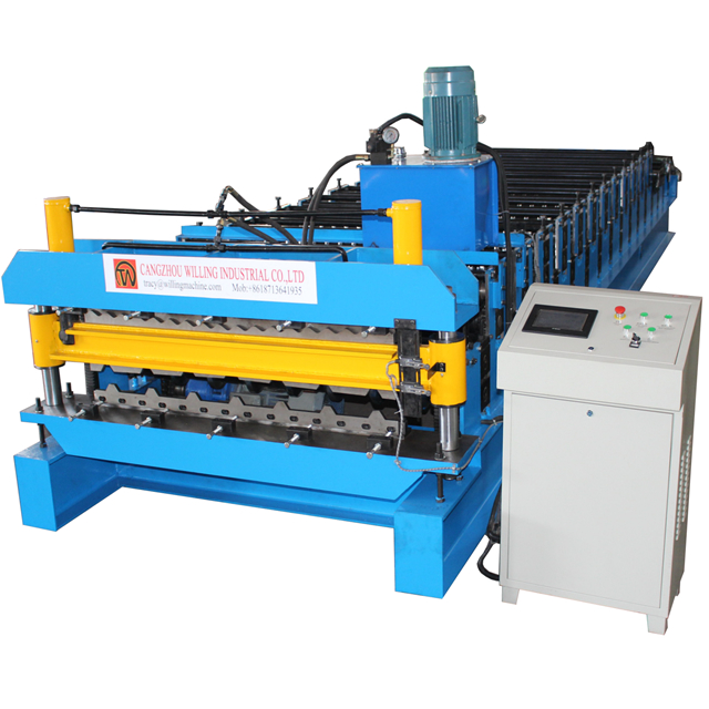 2025hot sale Trapezoidal and glazed Double Layer Roof sheet roofing tile Forming Machine