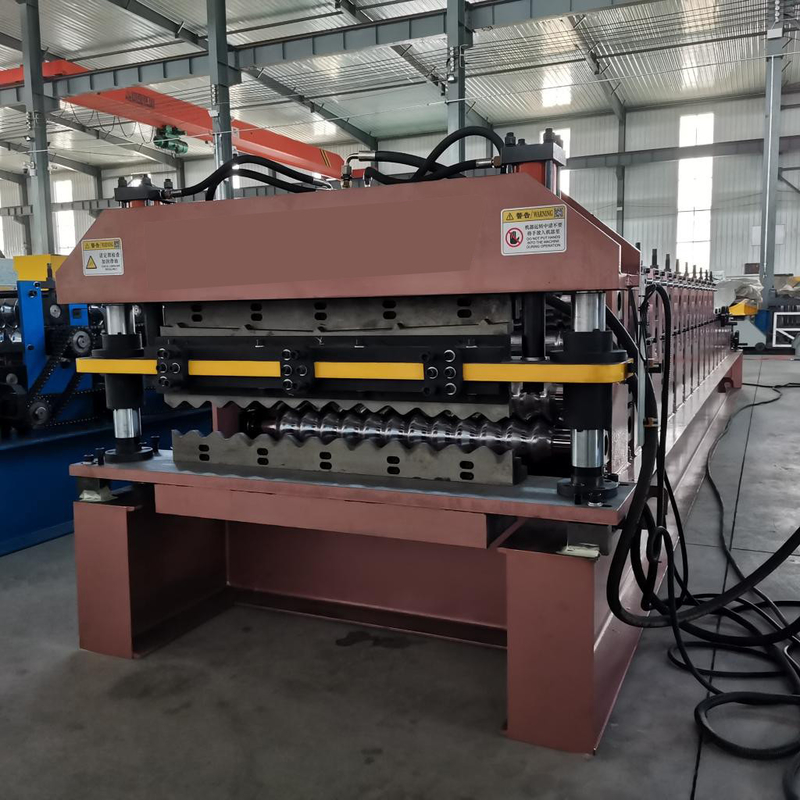 Plc 0.80mm Dubbel Laagbroodje die Machine 15m/Min For Ppgi Panel Roof vormen