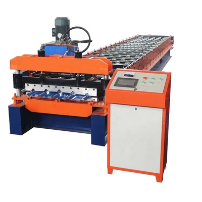 Trapezoïdetype 5 Rib Hydraulic Cutting Roof Tile-Broodje die Machineplc Controle vormen
