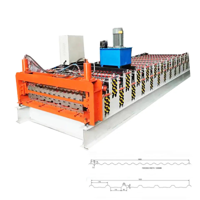 De klantgerichte Trapezoïdale Dubbele Laag walst het Vormen van Machine 15m/Min koud