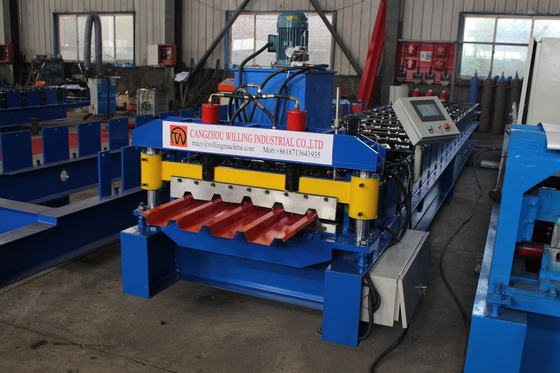 Hydraulisch snijden 400 mm dubbele laag rolvormende machine hoge snelheid