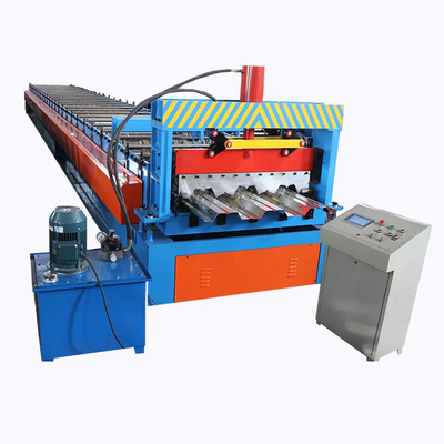 Efficiënte rollenvormende machine voor vloerdek, koud 4 ton capaciteit 45 stalen rollen
