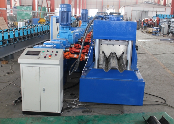 80 mm Roller Diameter Highway Guardrail Roll Forming Machine met 350Mpa opbrengsterkte