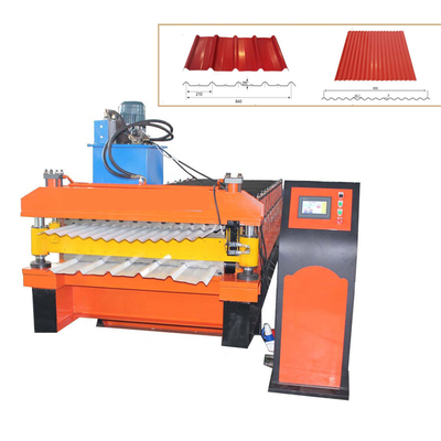 PLC besturing 0.3-0.6mm Dubbellaags Rolvormmachine 15m/Min Voor Ppgi Paneel Dak