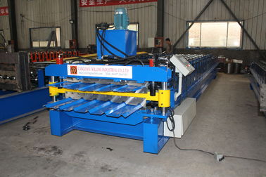 High Speed Double Layer Ibr gegolfde daktegel rollen vormmachine met 75 mm schacht diameter