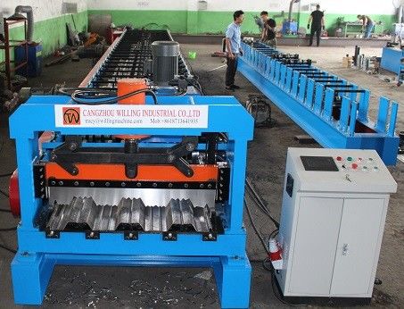 het 915mm Gegalvaniseerde het In reliëf maken PLC Broodje die van het Metaaldek Machine vormen