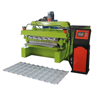 Ibr Dak 0.8mm Bladbroodje die Machine Dubbel Dek Volledig Automatisch vormen