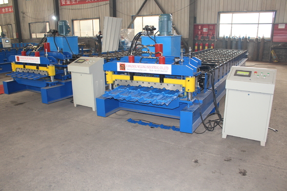 0.9mm Trapezoïdaal Ppgi Ibr Dakwerkblad die Machine Hydraulisch maken