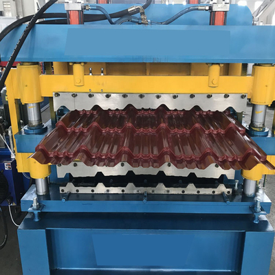 20m/Min Chaindrive Double Layer Roll die Machine 0.3mm vormen het Blad van de Daktegel het Maken