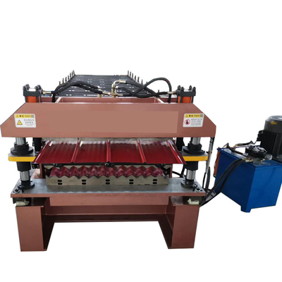 Plc 0.80mm Dubbel Laagbroodje die Machine 15m/Min For Ppgi Panel Roof vormen