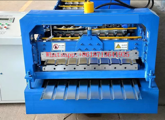 Trapezoïdaal Dak 1250mm Muurcomité Broodje die Machine Gegalvaniseerd Staal vormen